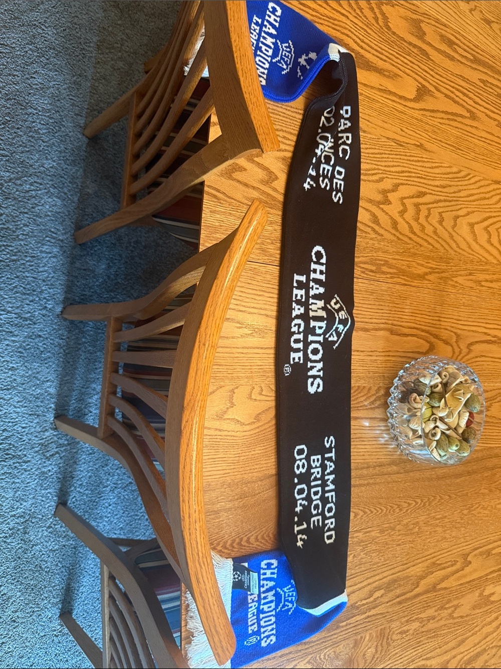 UEFA Champions League Black & Blue Football Fan Scarf